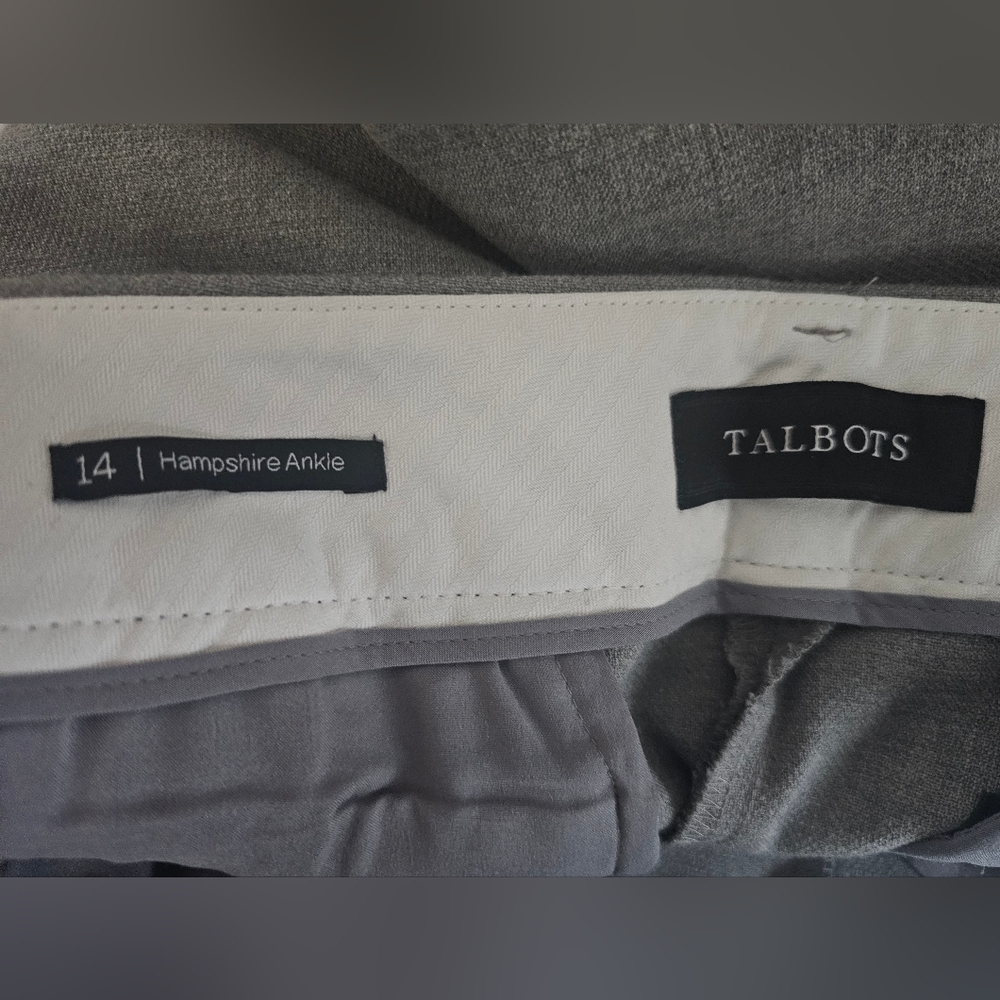 Talbots Classic Gray Dress Pants - Picture 3 of 4